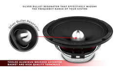 PRO 8" Neodymium Mid-Range Bullet Loudspeaker 300 Watts Rms 4-Ohm - DS18