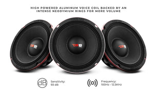 PRO 8" Neodymium Mid-Range Loudspeaker 400 Watts Rms 4-Ohm - DS18