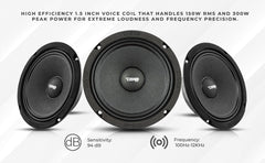 PRO 6.5" Shallow Neodymium Full-Range Loudspeaker 150 Watts Rms 4-Ohm - DS18