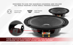 PRO 6.5" Shallow Neodymium Full-Range Loudspeaker 150 Watts Rms 4-Ohm - DS18