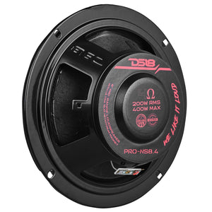 PRO 8" Shallow Neodymium Full-Range Loudspeaker 200 Watts Rms 4-Ohm - DS18