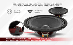 PRO 8" Shallow Neodymium Full-Range Loudspeaker 200 Watts Rms 8-Ohm - DS18