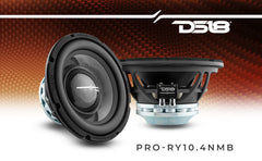 PRO 10" Neodymium Water resistant Carbon Fiber Cone Mid-Bass Woofer 450 Watts Rms 4-Ohm - DS18