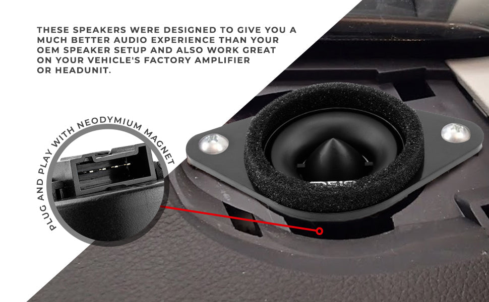 1.9" OEM Replacement Neodymium Tweeter | Compatible With Most Toyota and Subaru Vehicles - DS18