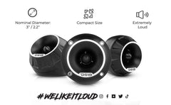 3" Surface/Flush/Angle High Compression Neodymium Super Bullet Tweeter 100 Watts 1" Aluminum 4-Ohm Vc - DS18