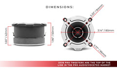 3” PRO Aluminum Super Bullet Tweeter – 240 Watts with Built in Crossover - DS18