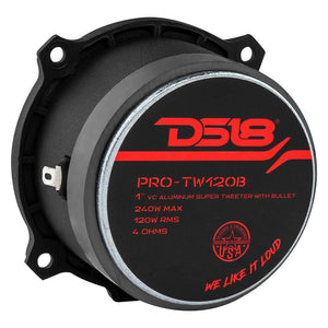 3” PRO Aluminum Super Bullet Tweeter – 240 Watts with Built in Crossover - DS18