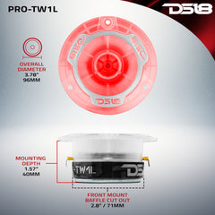 3.8" Super Bullet Tweeter with 1" Aluminum Voice Coil with RGB LED Lights - DS18