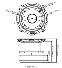 Refurbished - 3” PRO Aluminum Super Bullet Tweeter – 240 Watts with Built in Crossover - DS18