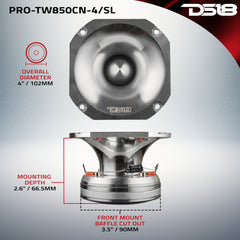 4" High Compression Tweeter | Neodymium Magnet | 4-Ohm - DS18