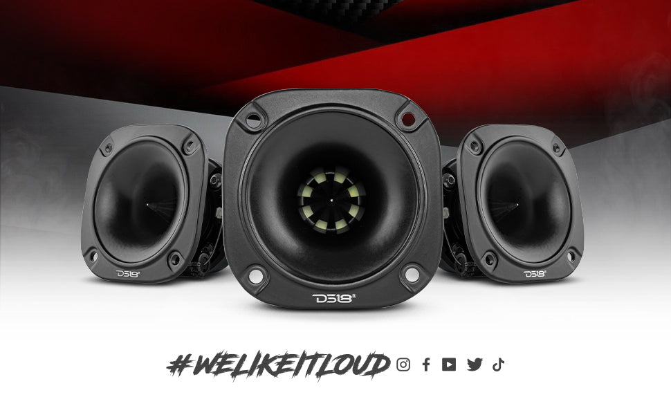 3" High Compression Neodymium Hybrid Driver/Tweeter 100 Watts 1" Polyimide 4-Ohm Vc - DS18