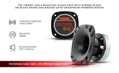 3" High Compression Neodymium Hybrid Driver/Tweeter 100 Watts 1" Polyester 4-Ohm Vc - DS18