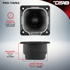 2.5"High Compression Neodymium Tweeter 100 Watts 1" Pen 4-Ohm Vc - DS18