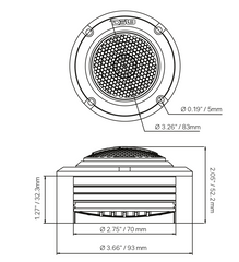 3.6" High Compression Neodymium Hybrid Driver/Tweeter 200 Watts 1.5 " Pen 4-Ohm Vc - DS18