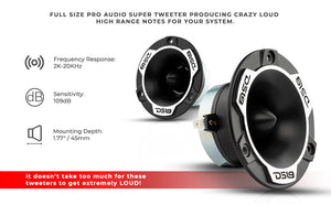 4" High Compression Neodymium Tweeter | 150W 1.25" Polyimide 8-Ohm Vc - DS18