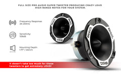 4" High Compression Neodymium Tweeter | 150W RMS 1.25 " Polyimide 4-Ohm Vc - DS18