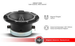 4" High Compression Neodymium Tweeter | 150W RMS 1.25 " Polyimide 4-Ohm Vc - DS18
