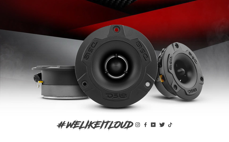 3.8" Super Bullet Tweeter 120W RMS 1" Aluminum 4-Ohm Vc - DS18