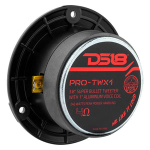 3.8" Super Bullet Tweeter 120W RMS 1" Aluminum 4-Ohm Vc - DS18