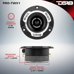 3.8" Super Bullet Tweeter 120W RMS 1" Aluminum 4-Ohm Vc - DS18