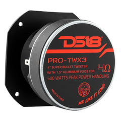 4" Super Bullet Tweeter 250 Watts 1.5" Titanium 4-Ohm Vc - DS18