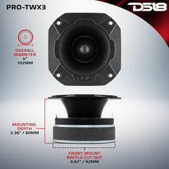 4" Super Bullet Tweeter 250 Watts 1.5" Titanium 4-Ohm Vc - DS18