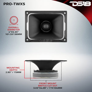 4 x 5.35" Super Bullet Tweeter 250 Watts 1.5" Aluminum 4-Ohm Vc - DS18