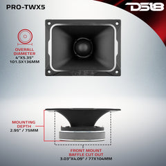 4 x 5.35" Super Bullet Tweeter 250 Watts 1.5" Aluminum 4-Ohm Vc - DS18