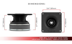 4" x 4" Super Bullet Tweeter 240 Watts 1.5" Titanium 8-Ohm Vc - DS18