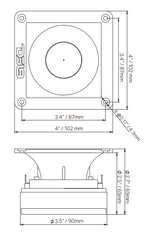 4" x 4" Super Bullet Tweeter 240 Watts 1.5" Titanium 8-Ohm Vc - DS18