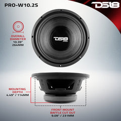 PRO 10" Water Resistant Woofer 350 Watts Rms 2-Ohm SVC - DS18