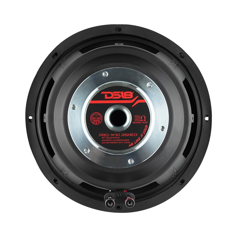 PRO 10" Neodymium Water Resistant Woofer 400 Watts Rms 2-Ohm SVC - DS18