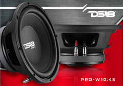 PRO 10" Water Resistant Woofer 350 Watts Rms 4-Ohm SVC - DS18