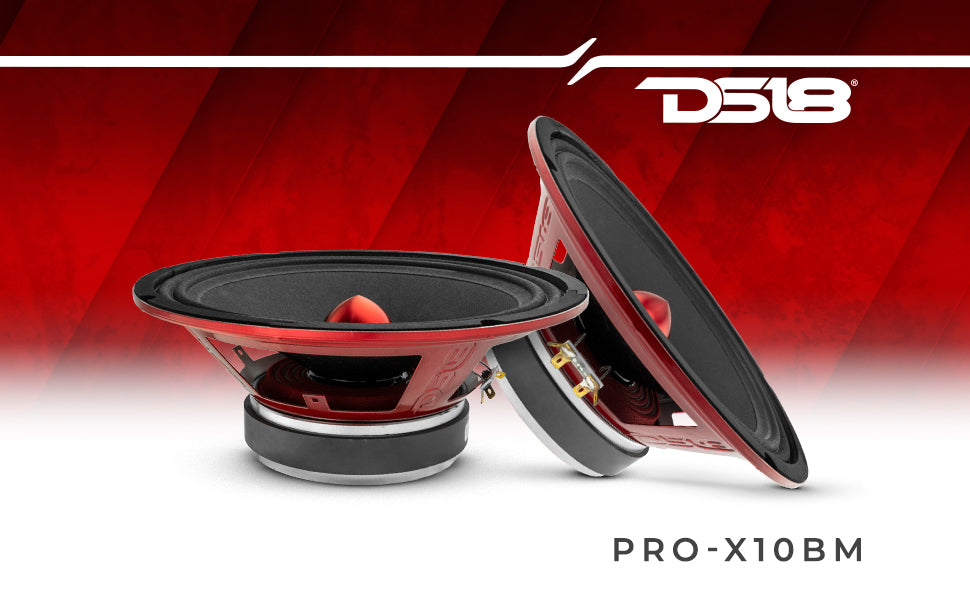 PRO-X 10" Mid-Range Bullet Loudspeaker | 300W RMS 8-Ohm - DS18