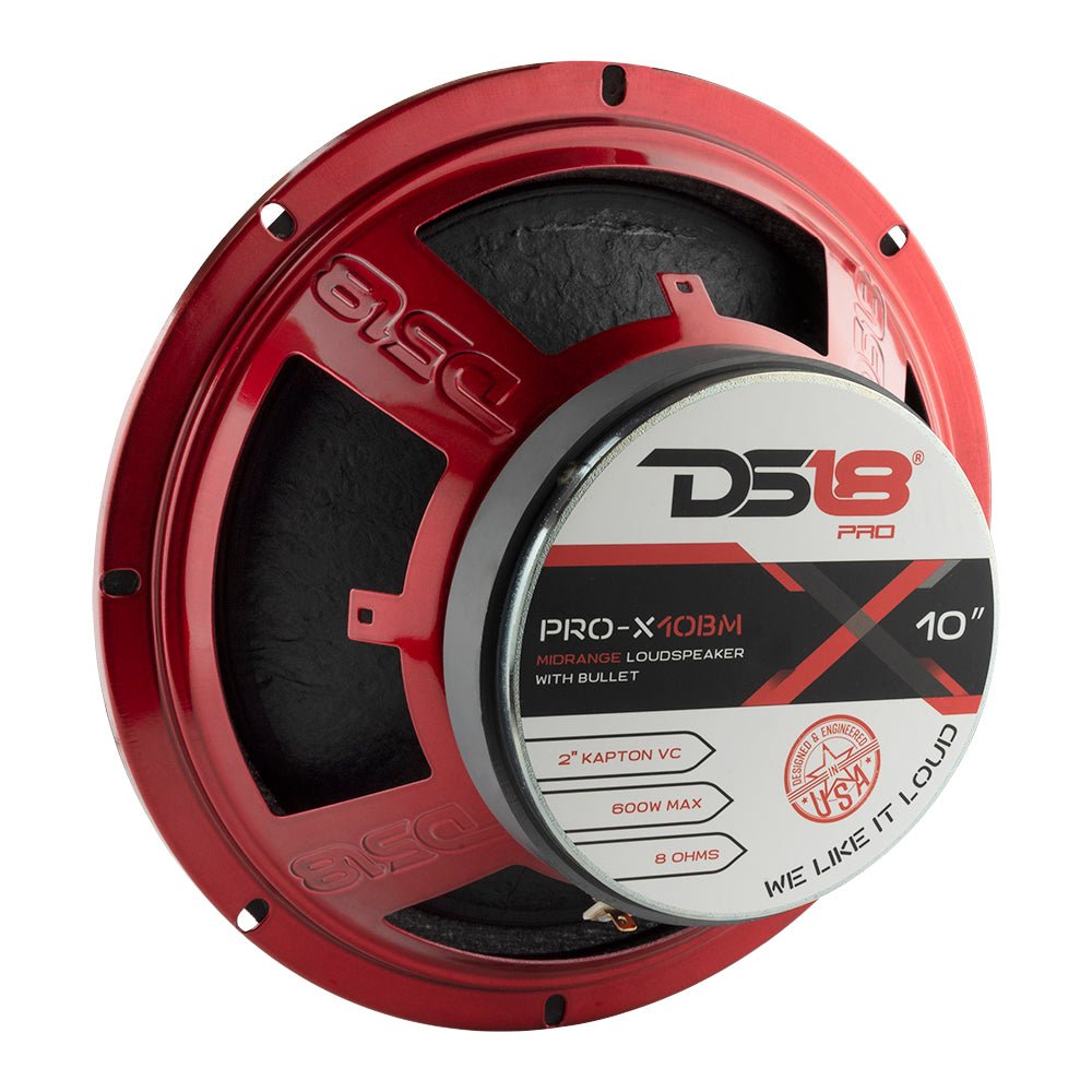 PRO-X 10" Mid-Range Bullet Loudspeaker | 300W RMS 8-Ohm - DS18