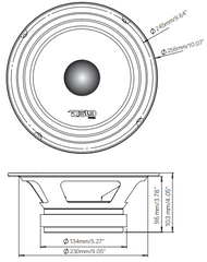 PRO-X 10" Mid-Range Bullet Loudspeaker | 300W RMS 8-Ohm - DS18