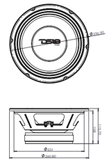 PRO-X 10" Mid-Bass Loudspeaker | 400W RMS 8-Ohm - DS18