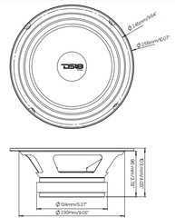 PRO-X 10" Mid-Range Loudspeaker 300 Watts Rms 8-Ohm - DS18