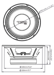 PRO-X 12" Mid-Range Loudspeaker 450 Watts Rms 4-Ohm - DS18