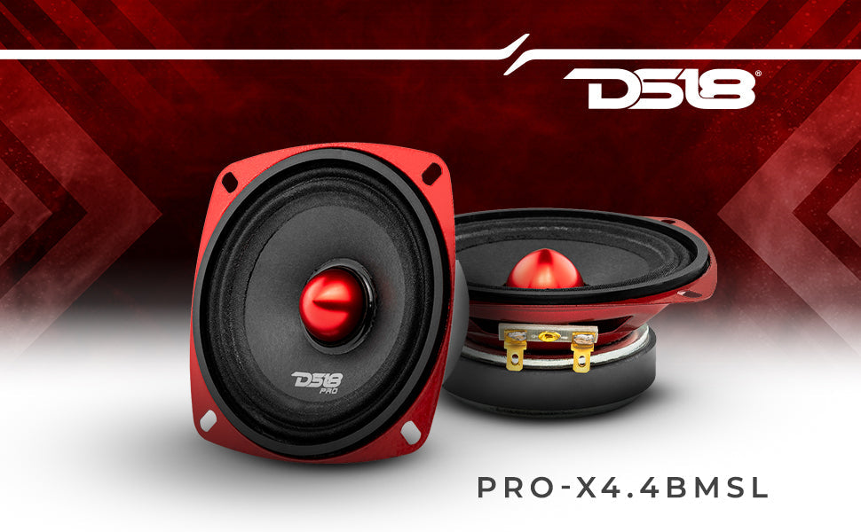 PRO-X 4" Shallow Mid-Range Bullet Loudspeaker | 100W RMS 4-Ohm - DS18