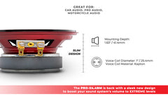PRO-X 4" Shallow Mid-Range Bullet Loudspeaker | 100W RMS 4-Ohm - DS18