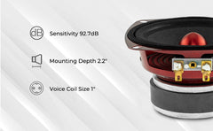 PRO-X 4" Mid-Range Loudspeaker with Bullet | 100W RMS 4-Ohm - DS18