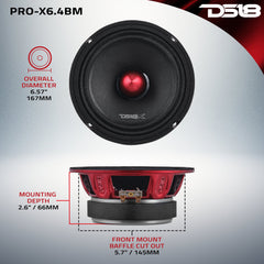 Pro Audio Loudspeakers Package - Pair 6.5" Speakers + Pair of Tweeters - DS18