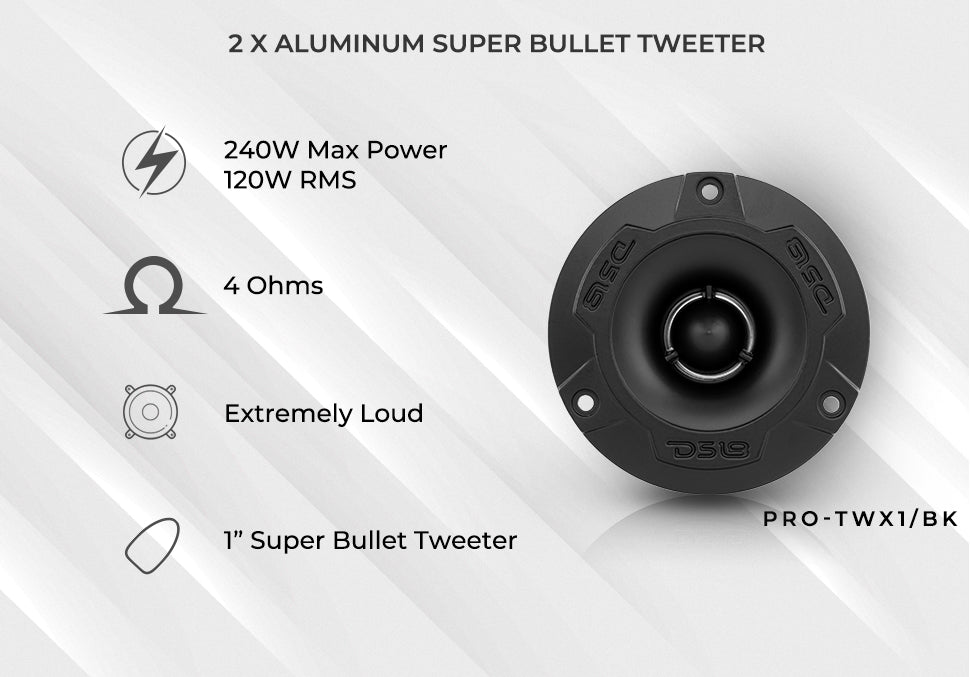 Pro Audio Loudspeakers Package - Pair 6.5" Speakers + Pair of Tweeters - DS18