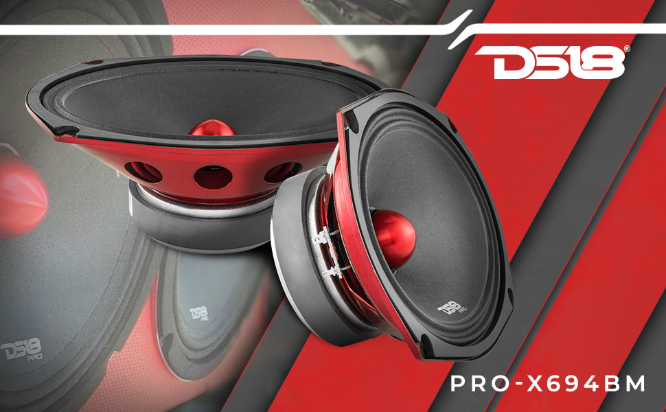 PRO-X 6X9" Mid-Range Loudspeaker with Bullet | 200W RMS 4-Ohm - DS18