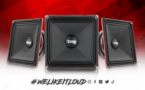 PRO 6.5" Square Midrange Loudspeaker 450 Watts 4-ohm - DS18