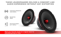 PRO-X 8" Mid-Range Loudspeaker with Bullet | 275W RMS 4-Ohm - DS18