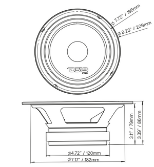 Pro Audio Loudspeakers & Tweeters Package - Pair PRO-X8.4BM + Pair of PRO-TW1X/BK - DS18