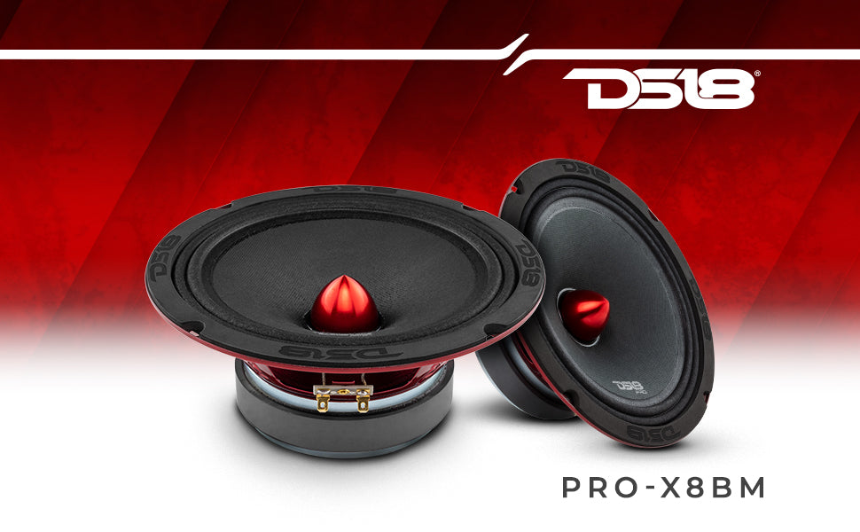 PRO-X 8" Mid-Range Bullet Loudspeaker | 275W RMS 8-Ohm - DS18