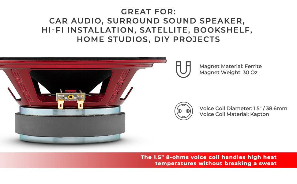 PRO-X 8" Mid-Range Bullet Loudspeaker | 275W RMS 8-Ohm - DS18